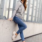 hoodie gris femme