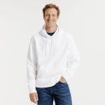 pull blanc a capuche