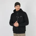 pull capuche noir homme