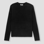 pull col rond noir femme