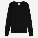 pull col rond noir femme