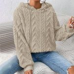pull laine capuche femme