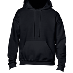pull noir a capuche homme