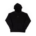 pull noir a capuche homme