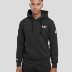 pull noir homme capuche