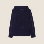 sweat à capuche bleu marine femme