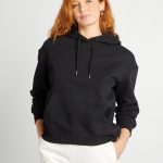 sweat a capuche femme noir