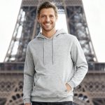 sweat à capuche gris