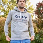 sweat à capuche gris