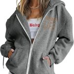 sweat a capuche gris femme