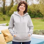 sweat a capuche gris femme
