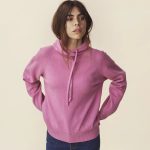 sweat à capuche rose femme