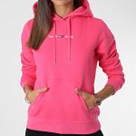 sweat à capuche rose femme