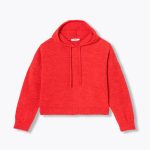 sweat à capuche rouge femme