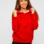 sweat à capuche rouge femme