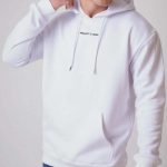 sweat blanc capuche
