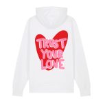 sweat blanc capuche