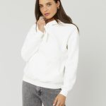 sweat blanc capuche femme