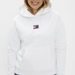 sweat blanc capuche femme