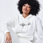 sweat blanc capuche femme