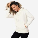 sweat blanc capuche femme