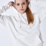 sweat blanc capuche femme