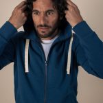 sweat capuche bleu