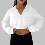 sweat capuche femme blanc