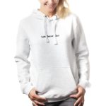 sweat capuche femme blanc