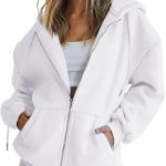 sweat capuche femme blanc