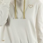 sweat capuche femme blanc