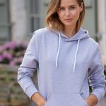 sweat capuche gris femme