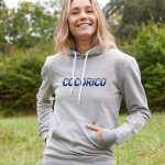 sweat capuche gris femme