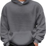 sweat capuche gris homme
