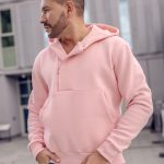 sweat capuche homme rose