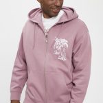 sweat capuche homme rose