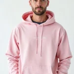 sweat capuche homme rose