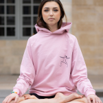 sweat capuche rose femme