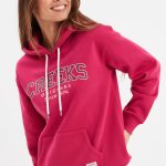 sweat capuche rose femme