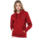 sweat capuche rouge femme