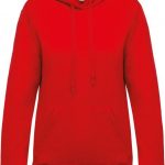 sweat capuche rouge femme