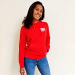 sweat capuche rouge femme