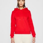 sweat capuche rouge femme