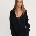 sweat femme noir capuche