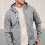 sweat gris capuche