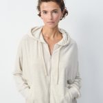 sweat gris capuche femme