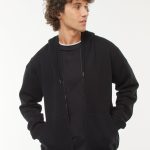 sweat noir a capuche homme