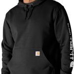 sweat noir a capuche homme
