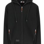 sweat noir a capuche homme