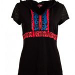 tee shirt capuche femme